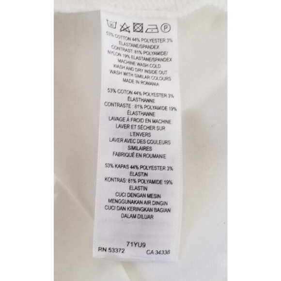 French Connection White Sleeveless A-Line Stretch Dress Size 10 - Picture 6 of 6